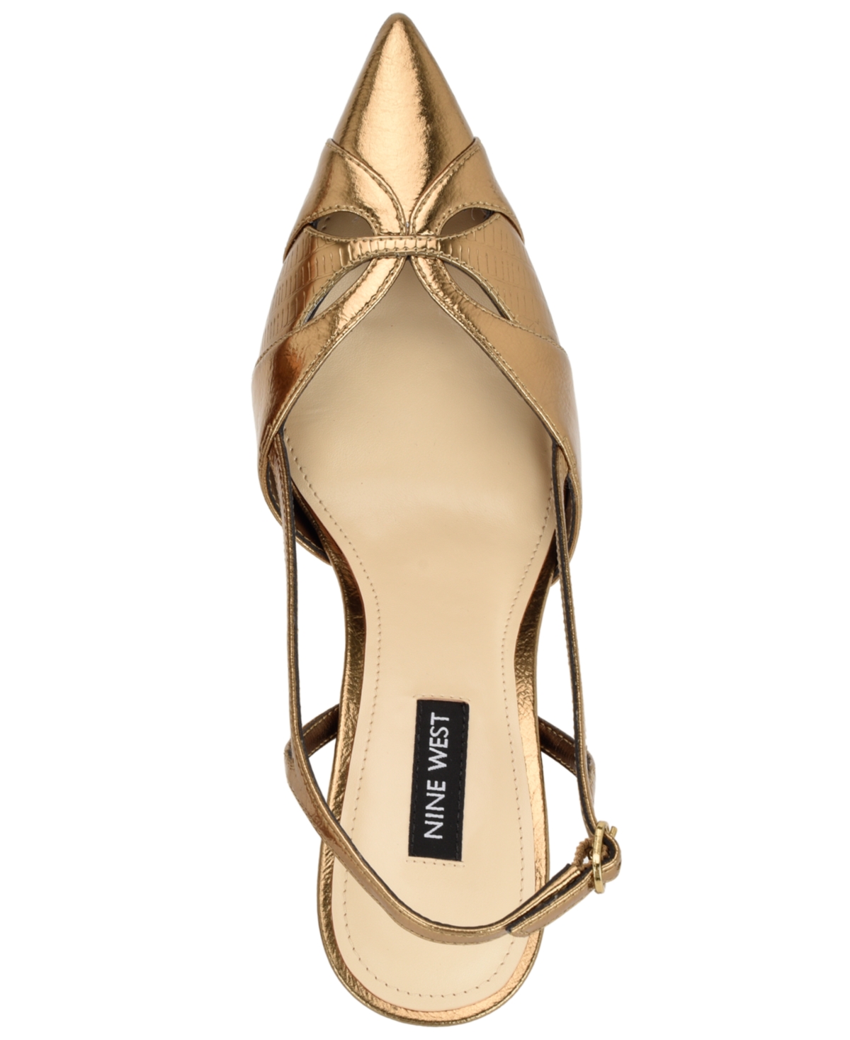 Nine West Darella Pointed Toe Slingback Pump In Gold