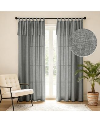 Garrett Textured Tie Knots Curtains Pair