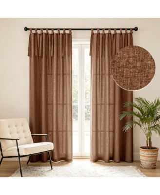 Garrett Textured Tie Knots Curtains Pair