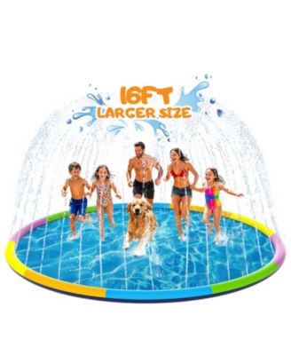 197"Splash Pad Sprinkler Play Mat Dogs Pets Outdoor Foldable