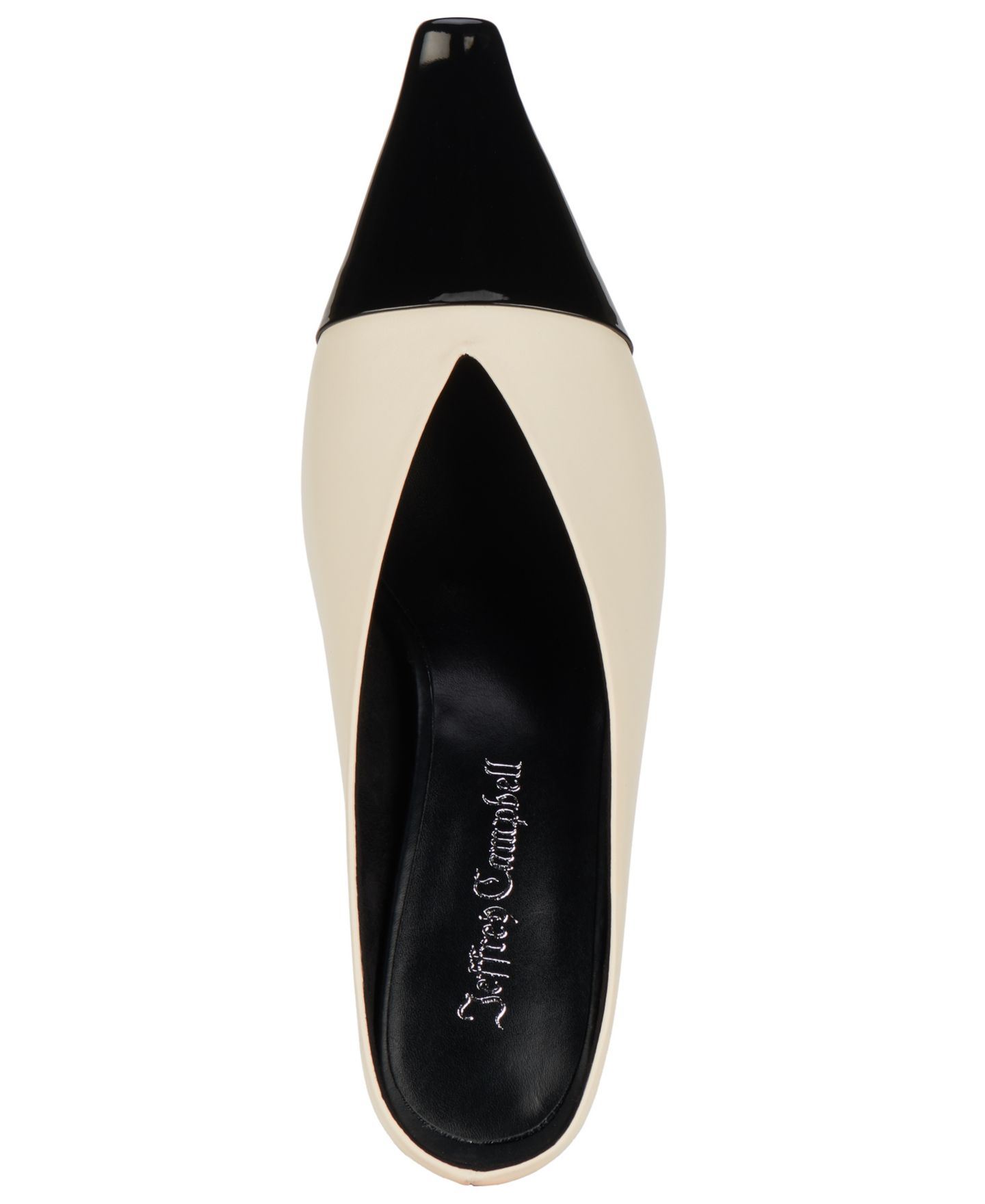Женские сабо Jeffrey Campbell Investor Pointed Toe Dress Mules, цвет: Слоновая кость / Чёрный — фото 4