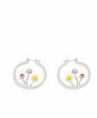 Boho Mushroom Hoop Earrings