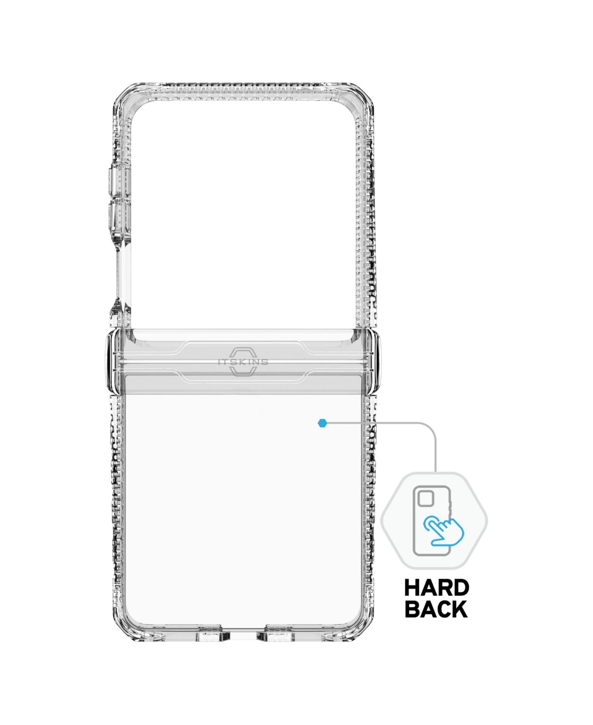Itskins Hybrid_R Clear Hinge Case for Samsung Galaxy Z Flip7 - Transparent