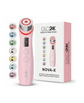 NOVA-X Advanced LED Beauty Device, 7 Color Red Light Therapy for Firmer, Smoother, Glass-Like Skin on Face and Neck