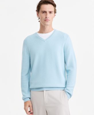 Men's V-Neck Merino-Blend Sweater