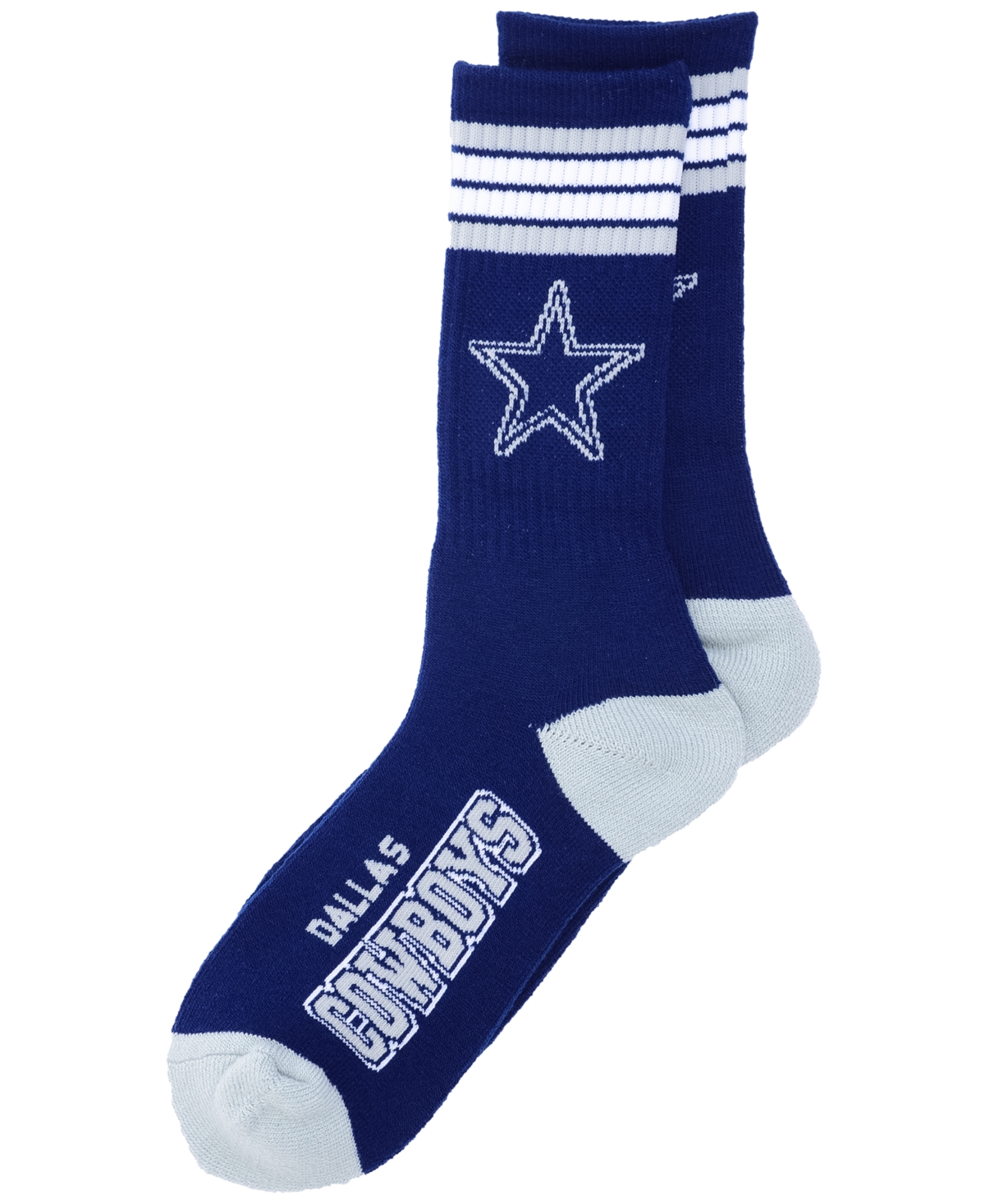 Dallas Cowboys 4 Stripe Deuce Crew 504 Sock - Navy/Gray