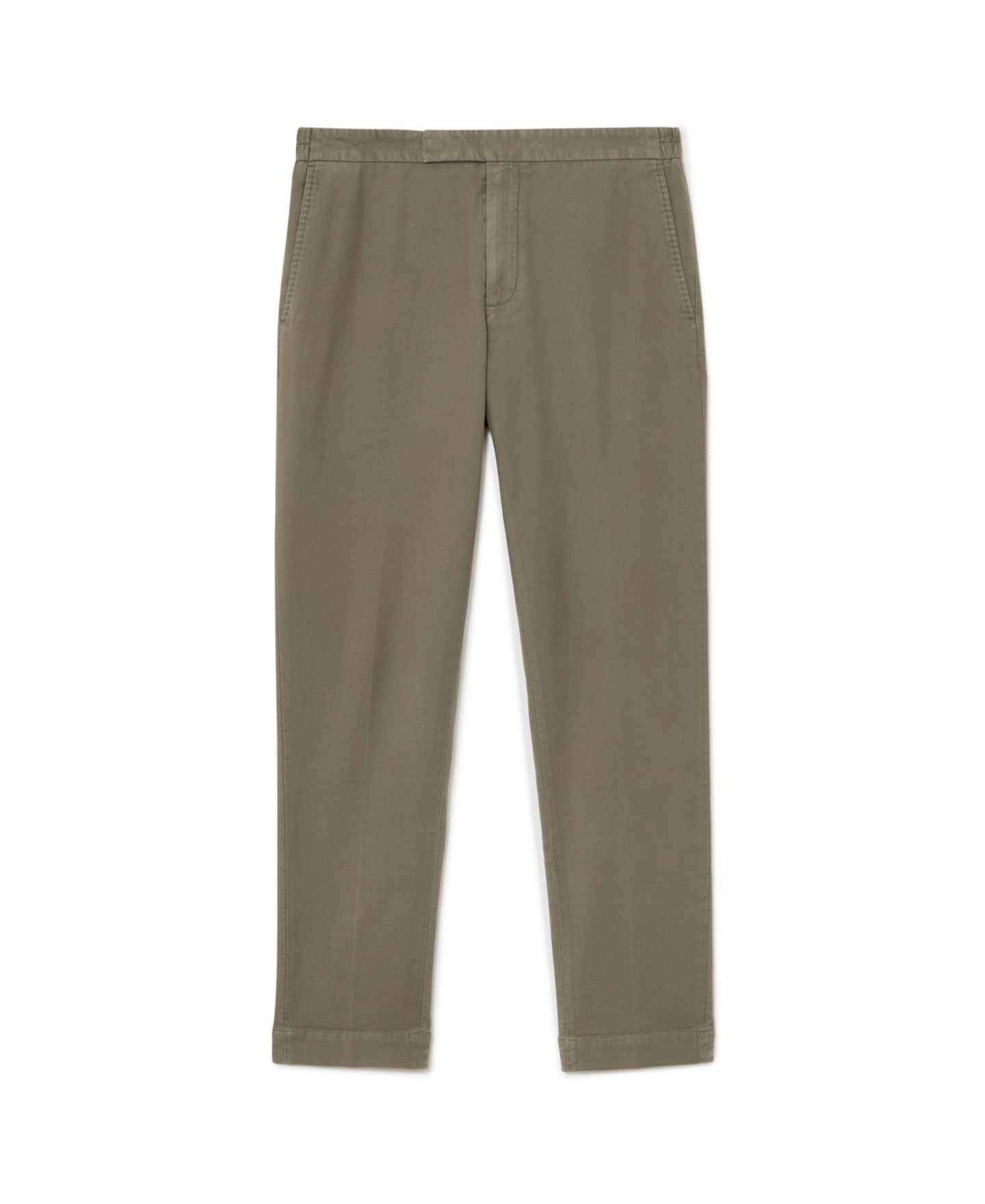 Мужские брюки REISS Jason Garment Dyed Pique, цвет: Тёмный зелёный — фото 4