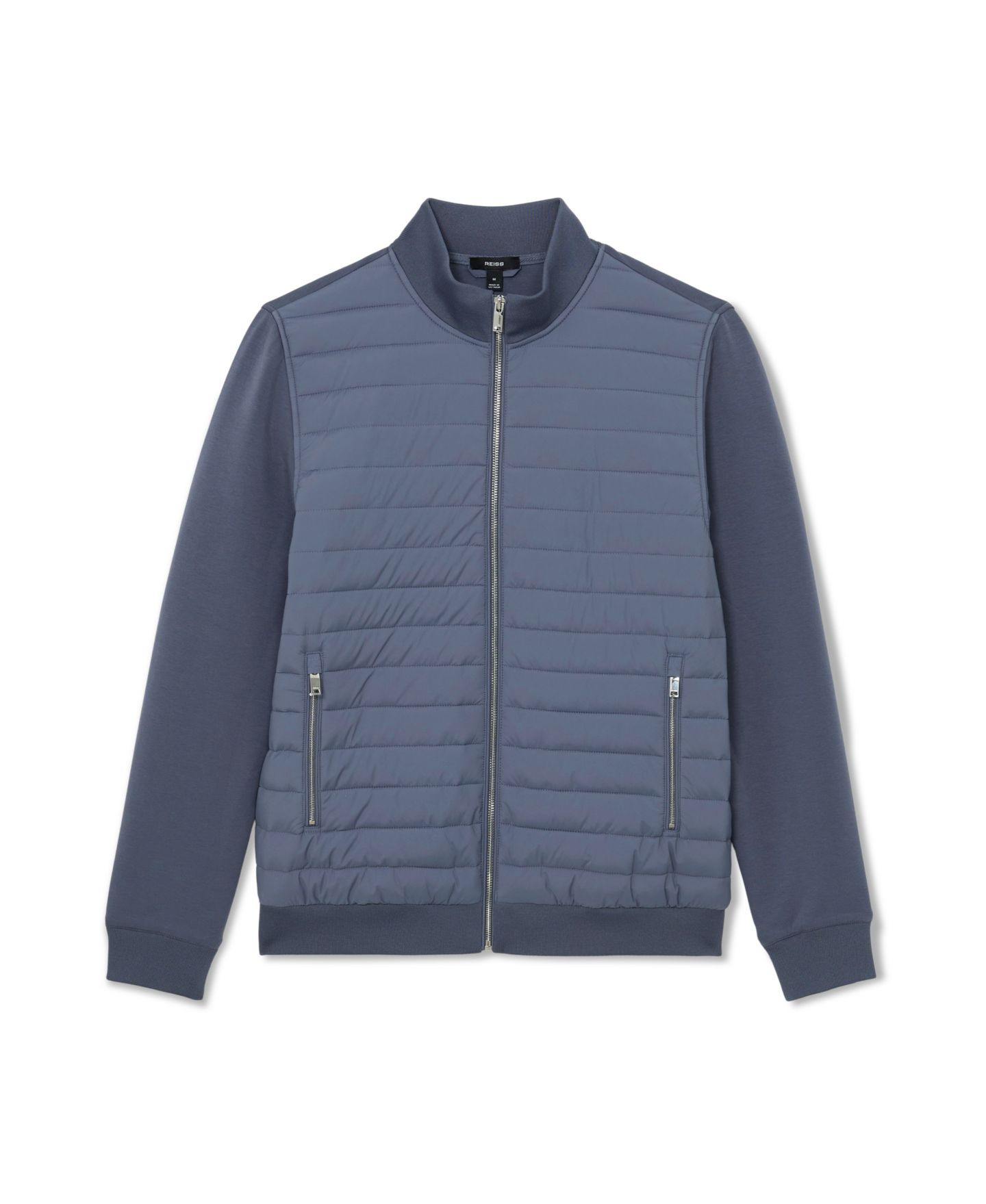 Мужская куртка REISS Freddie Quilted Hybrid, цвет: Синий — фото 4