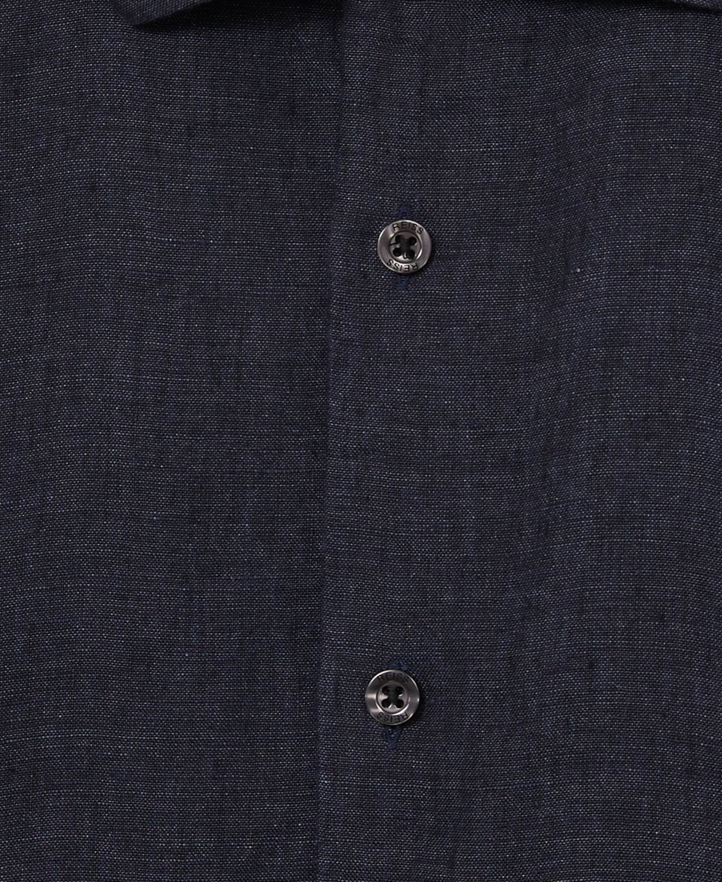 Мужская рубашка REISS Holiday Linen Short Sleeve, цвет: Тёмно-синий — фото 3