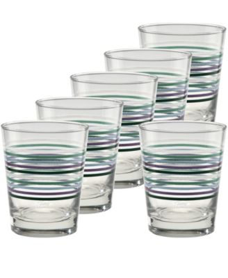 Lavender Bloom Double Old Fashioned Glasses, Set of 6
