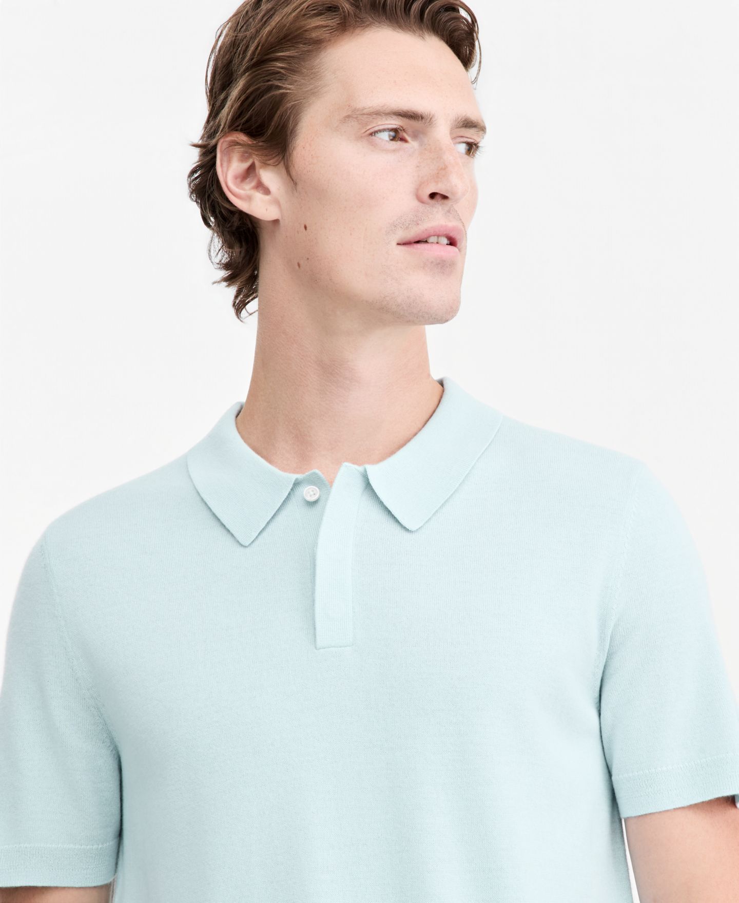 Мужское поло Alfani Merino Wool-Blend Regular-Fit Polo Shirt, цвет: Синий — фото 2