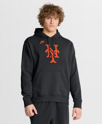 Men's Black New York Mets Cooperstown Collection Logo Club Hoodie