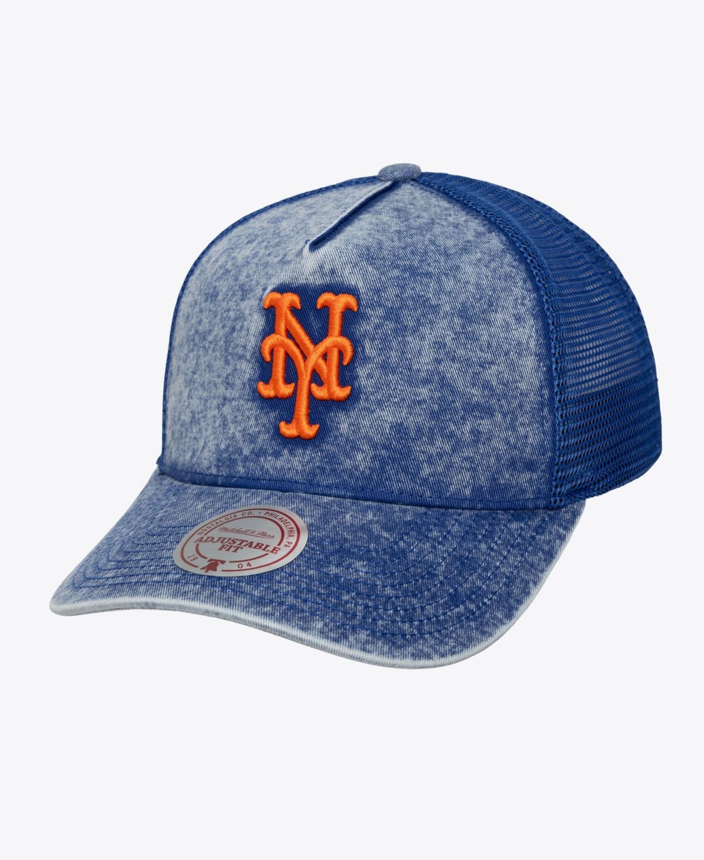 Кепка Mitchell & Ness Royal New York Mets Gameday Adjustable Trucker Hat — фото 1