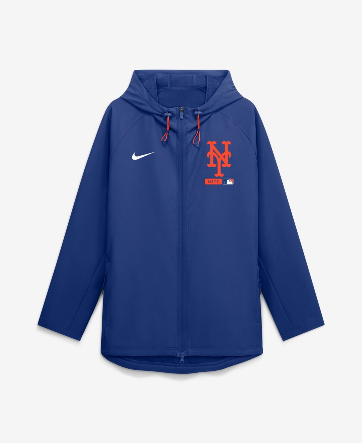 Мужская куртка Nike Royal New York Mets Authentic Collection Raglan Therma-FIT Full-Zip Hooded — фото 4