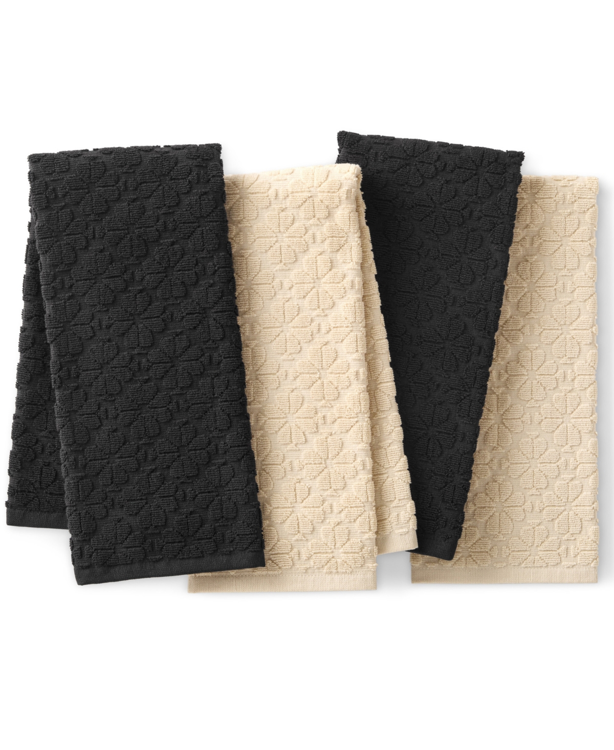 kate Spade new york Flower Jacquard 4-Pack Kitchen Towels