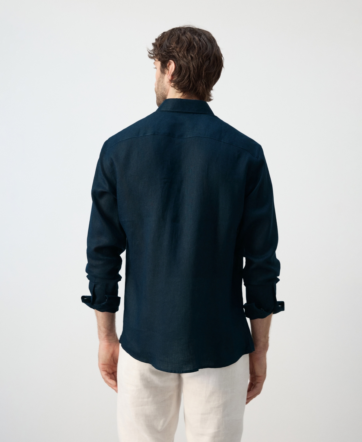 Mango Men's Linen Regular-Fit Shirt