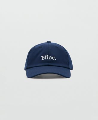 Men's Embroidered Slogan Cotton Cap