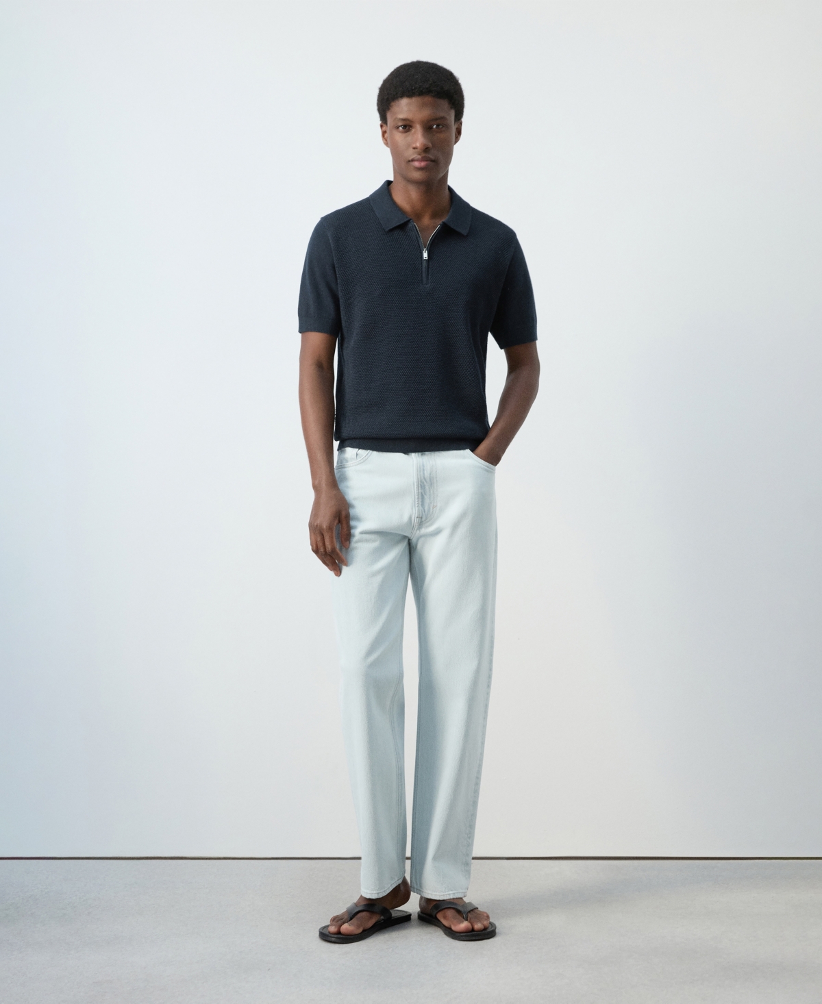 Mango Men's Cotton Relaxed Fit Jeans