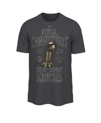 Men's Gray New York Knicks 2026 NBA Champions Locker Room T-Shirt