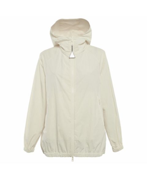 Женские куртки Pre-Owned Moncler Women's Logo Applique Synthetic Euridice Zip-Up Jacket