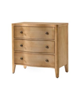 Horaz Modern 27''W 3-Drawers Curves End Table with Built-In Charging Station