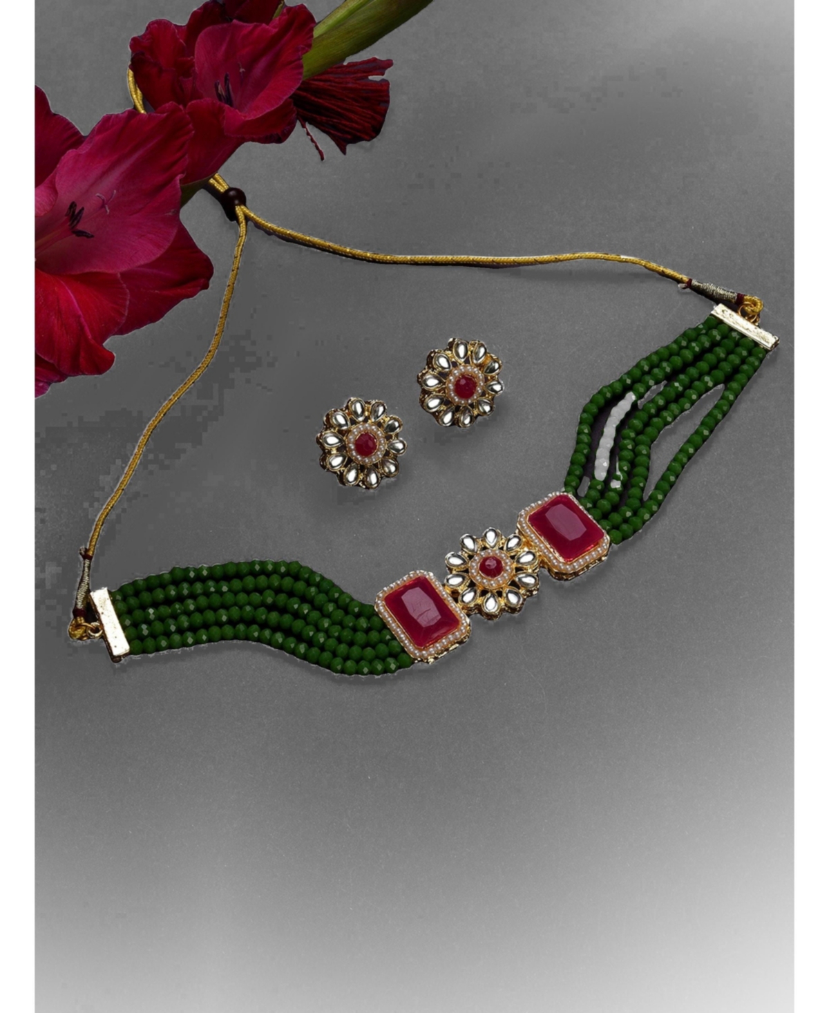 Sohi Women's Gold Plated Jewellery Set