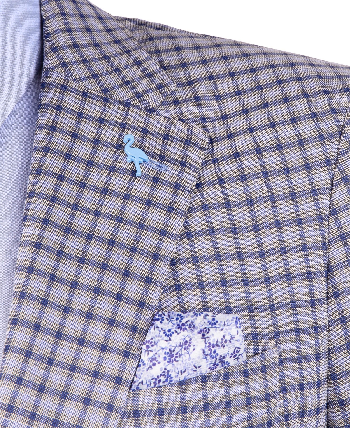 Tailorbyrd Men's Melange Mini Plaid Sport Coat