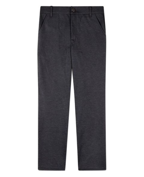 Брюки MeMoi Houndstooth-Print Rayon-Blend 2-Pocket Stretch Knit Dress Pants для мальчиков, цвет: Угольный