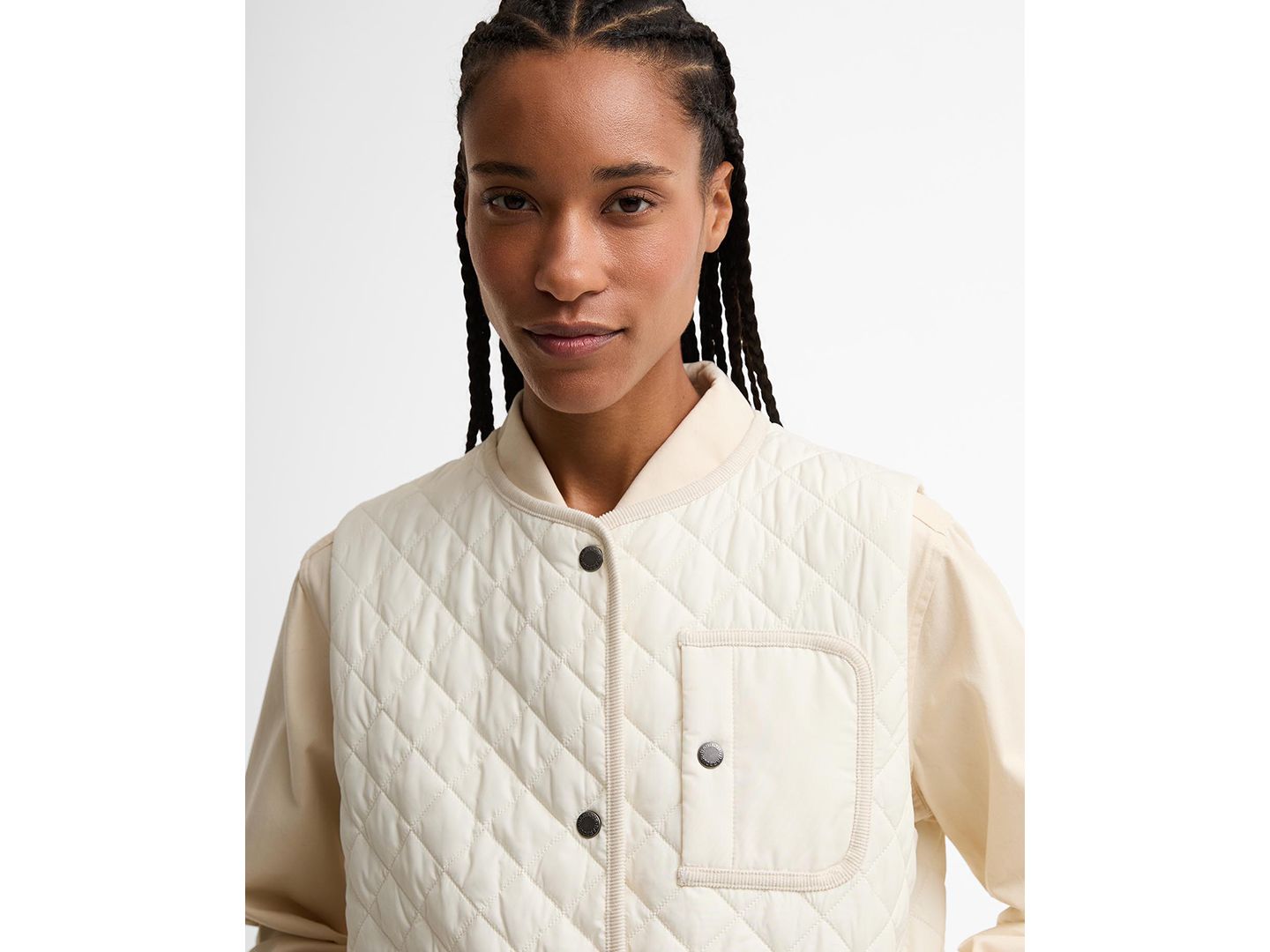 Женская куртка Barbour Thulby Quilted Gilet, цвет: Тёмный тёмно-синий — фото 6