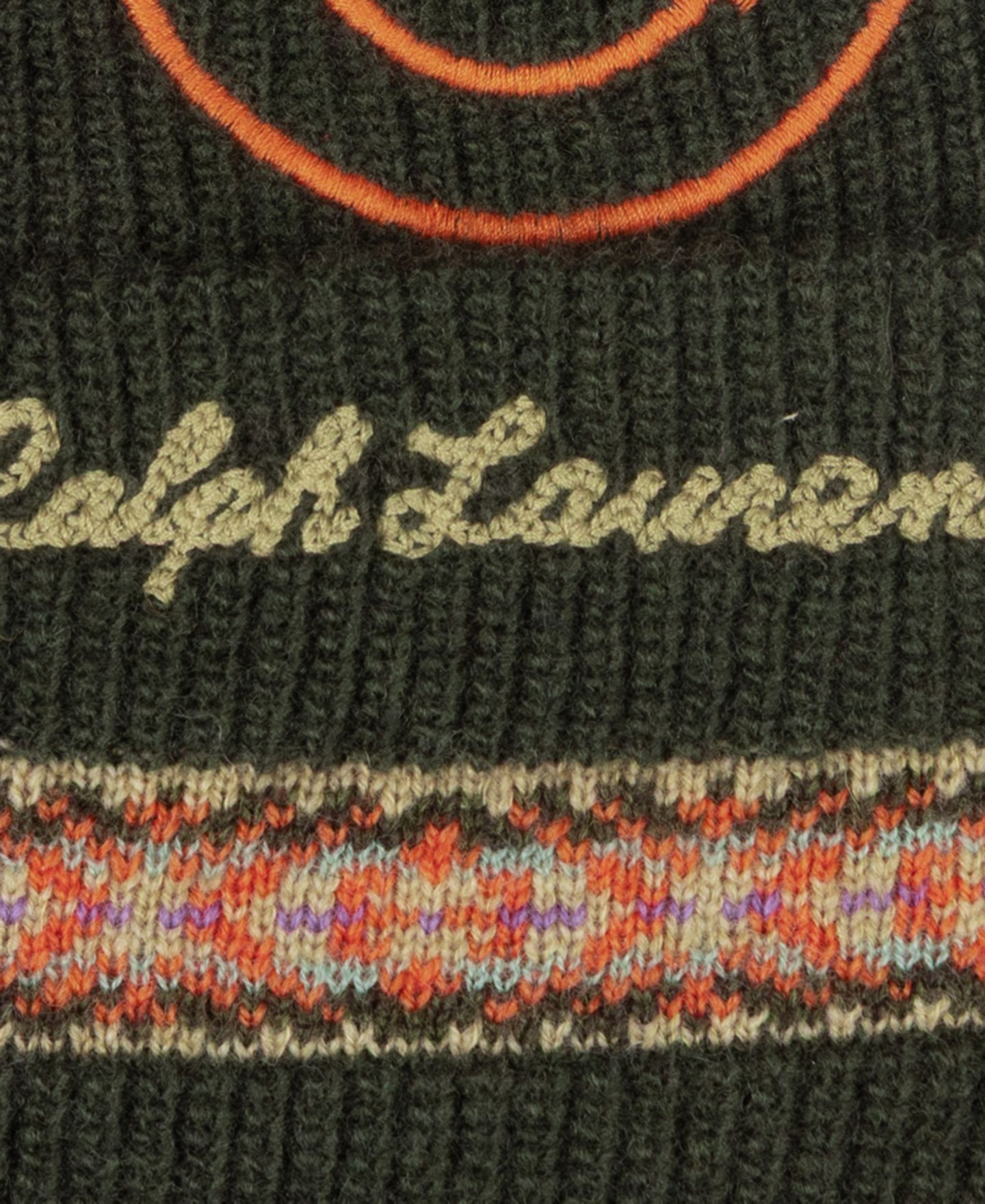 Мужская шапка Polo Ralph Lauren Taslan Patch Beanie, цвет: Зелёный — фото 3