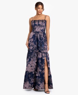 Women's Brocade Spaghetti Strap Corset Ball Gown