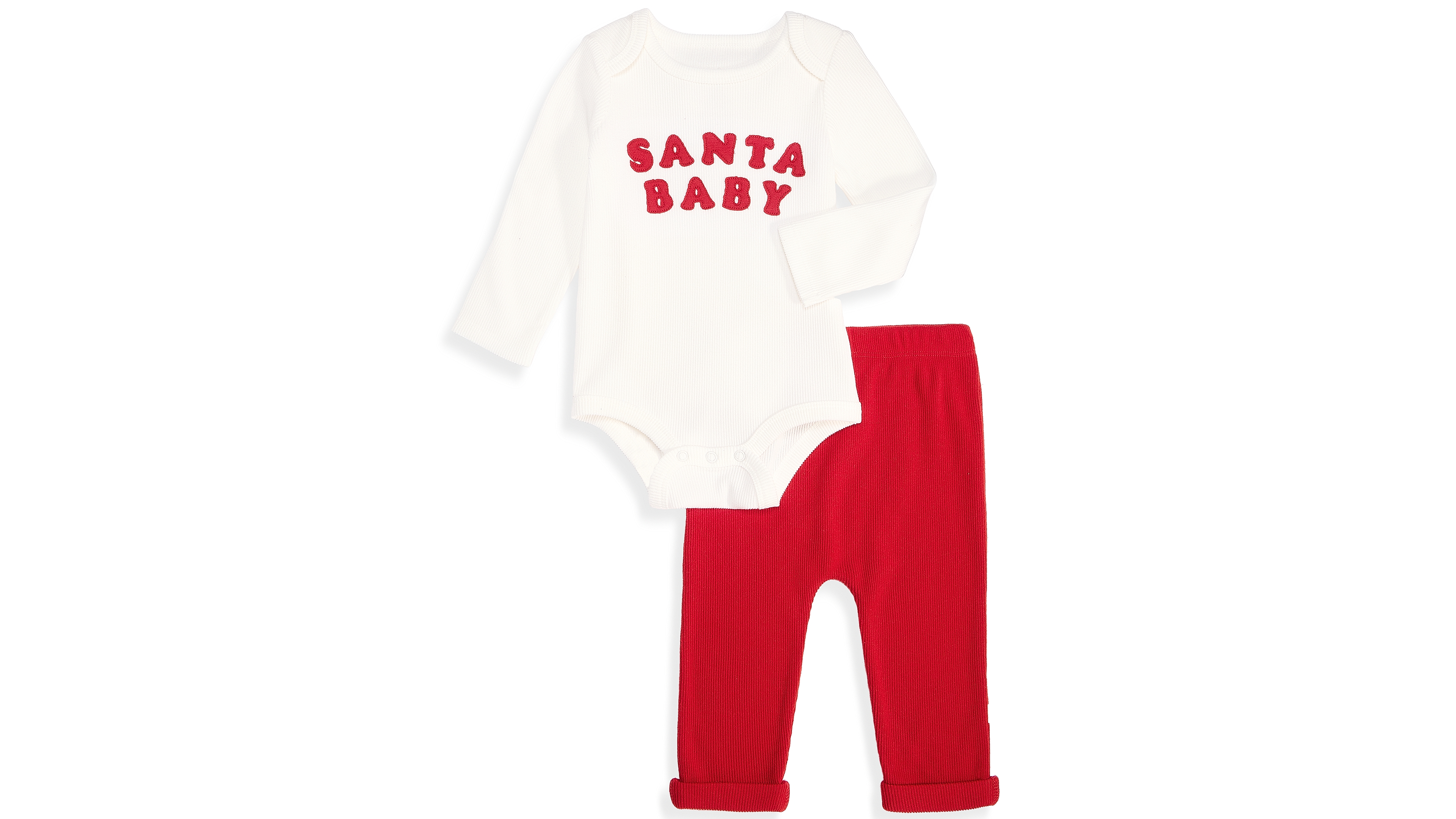 First Impressions Baby Boys' or Girls' Baby Santa Bodysuit & Pants, 2-Piece Set, Macy's Exclusive