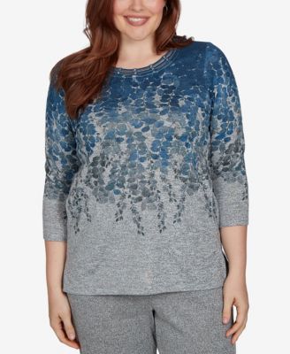 Women's Falling Leaves Pocket Knit Top