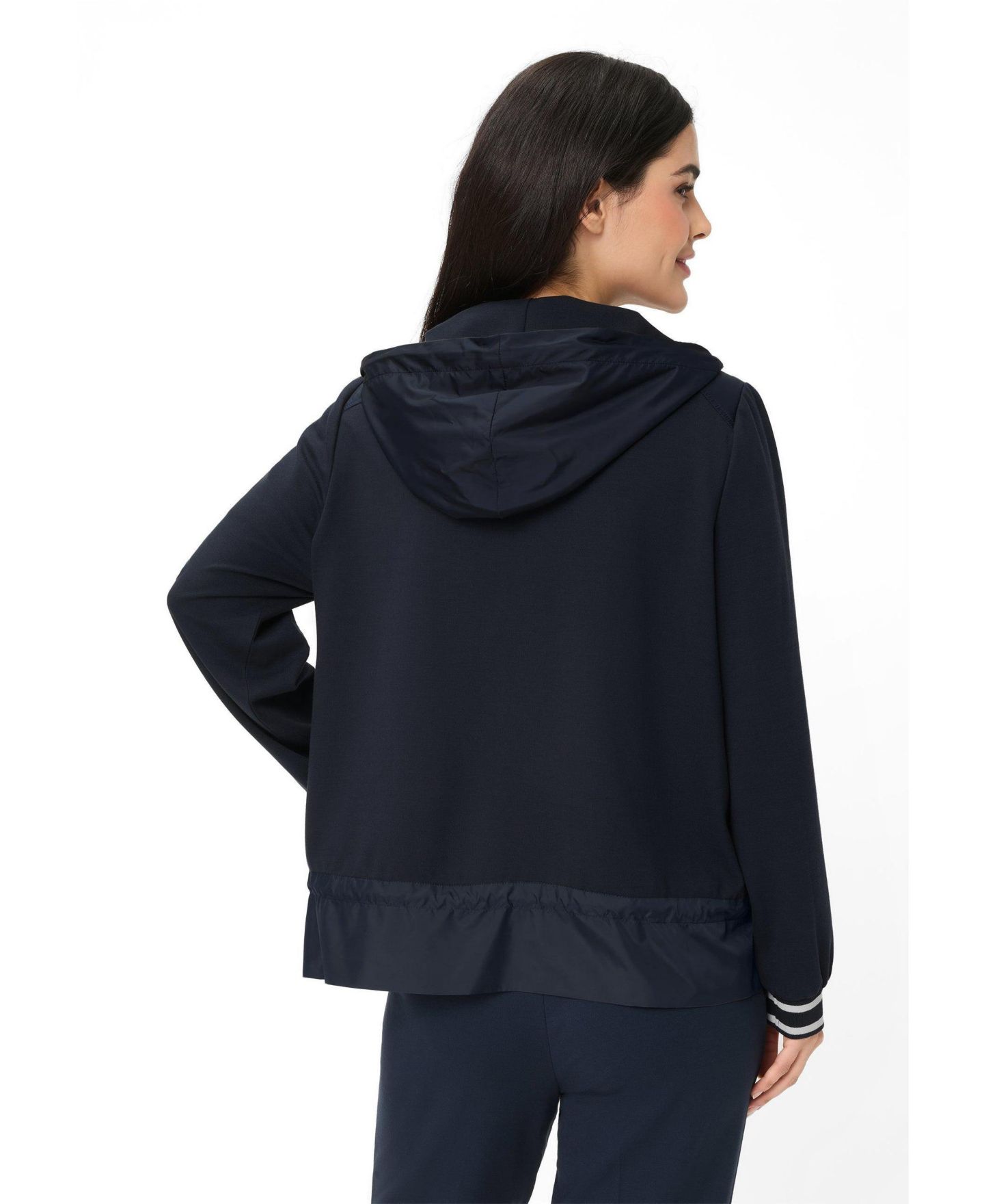 Женская куртка Olsen Mixed Media Hooded, цвет: Тёмный тёмно-синий — фото 2