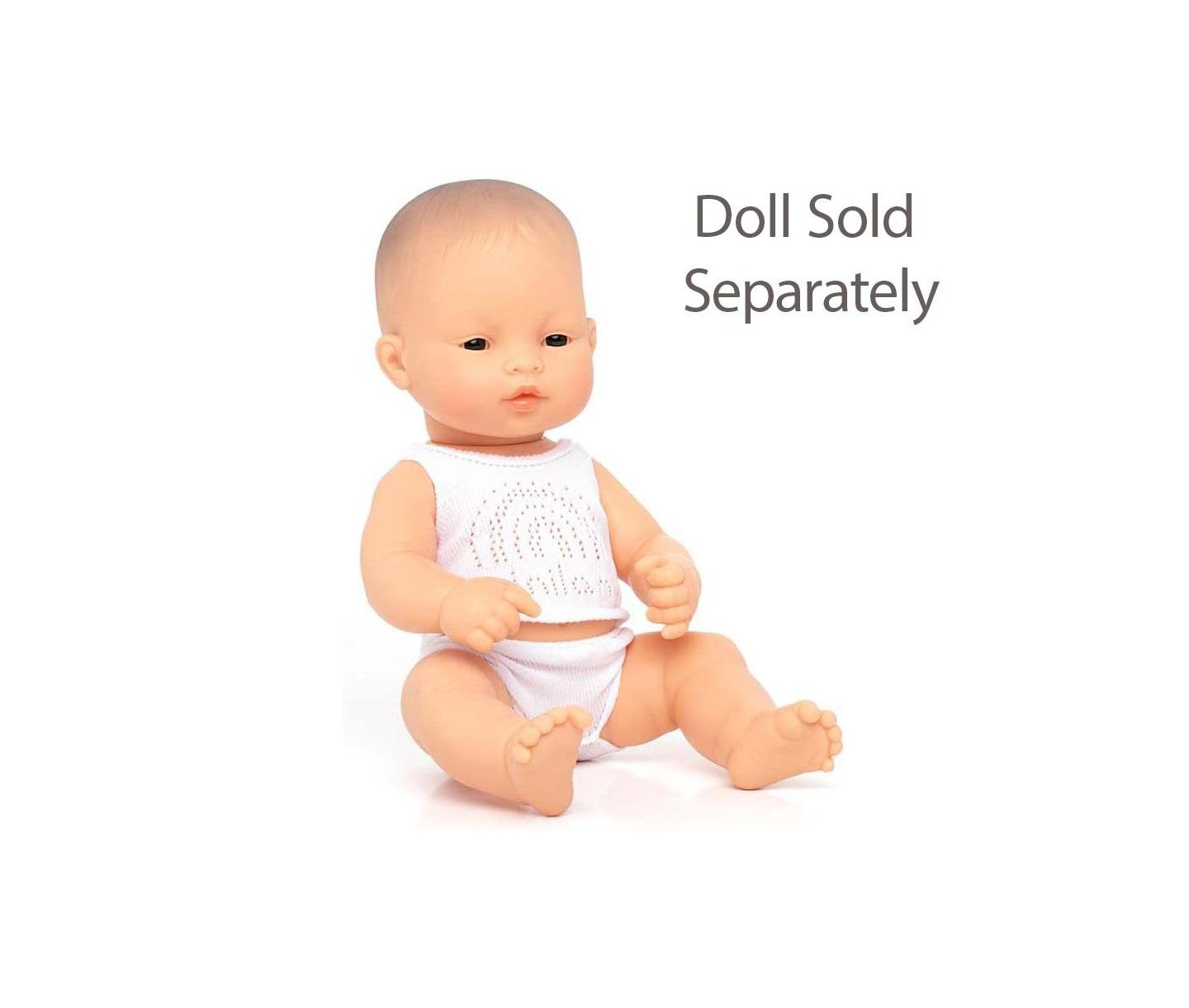 Детские куклы MINILAND 15" Cotton Top and Bottom, 2-Piece Set, Ages 3+, цвет: Белый разноцветный — фото 5