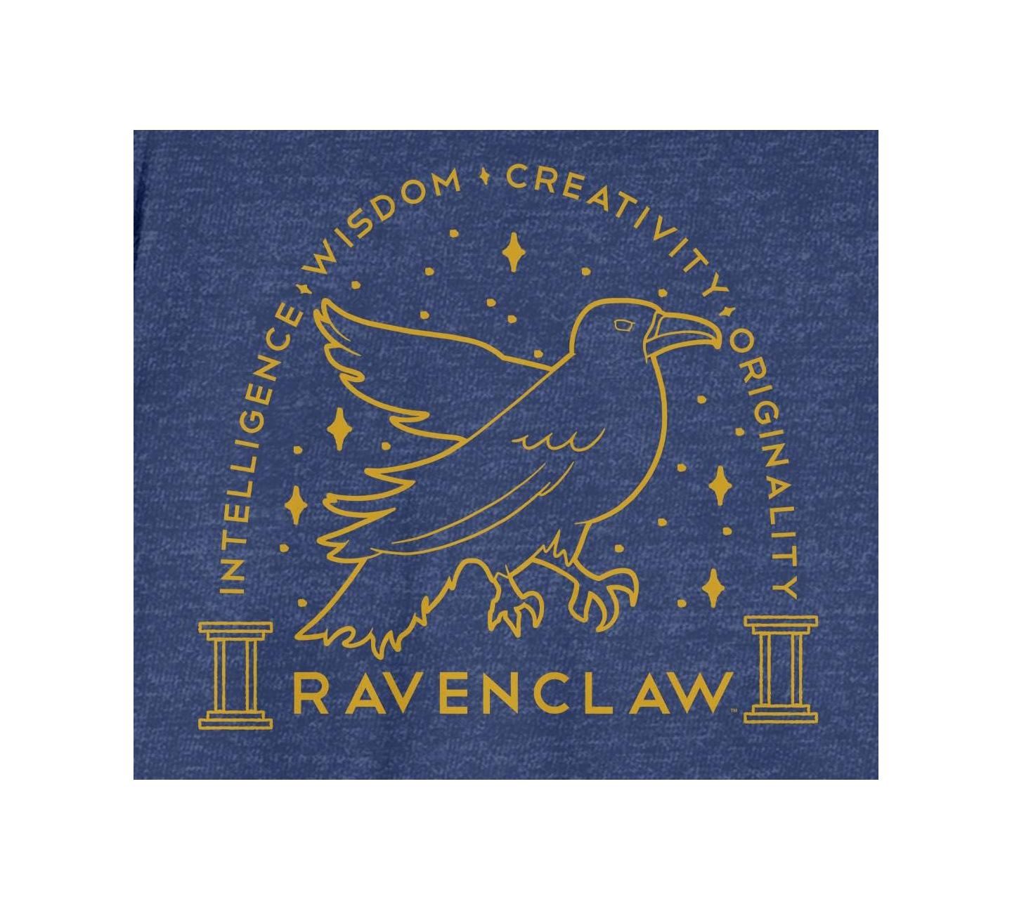 Мужская футболка Harry Potter Ravenclaw Crest Gold Line Art Navy Heather T-shirt-XXL, цвет: Синий — фото 8