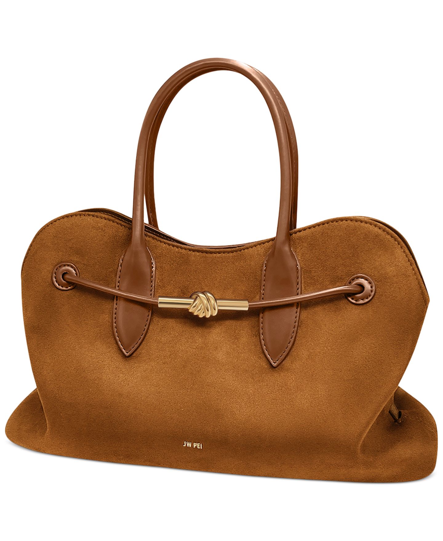 Женская сумка JW PEI Adele Metal Rope Knot Large Tote Handbag, цвет: Карамельный коричневый — фото 3