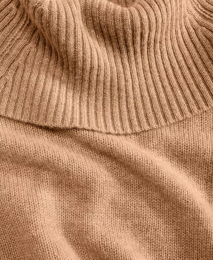 Women's 100% Cashmere Relaxed Turtleneck Sweater - thumbnail 5