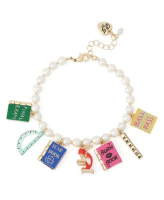 Faux-Stone Best In Class Mixed Charm Imitation Pearl Bracelet