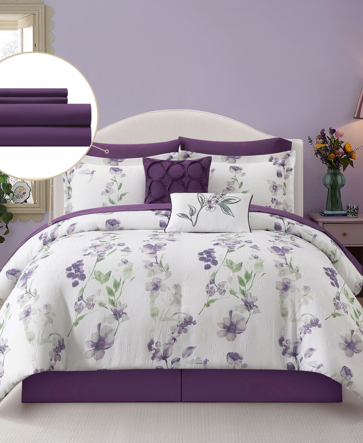 Stratford Park Kinton Floral 10-Piece Comforter Set