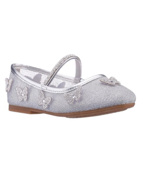 Балетки Nina Mesh Ballet Flats для девочек, цвет: Серебряный