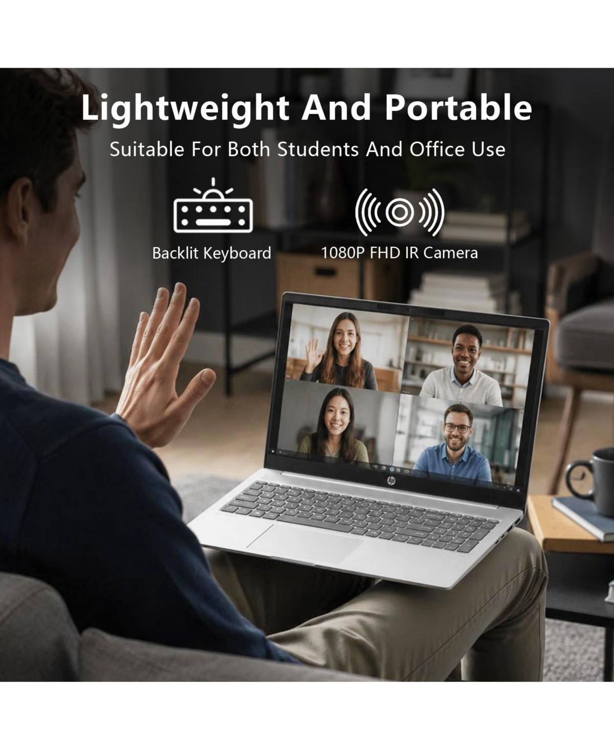 Hp OmniBook 5 Traditional Laptop Amd Ryzen Ai 7 16GB Ram Amd Radeon Graphics 1TB Ssd Storage Windows 11 Home 60Hz