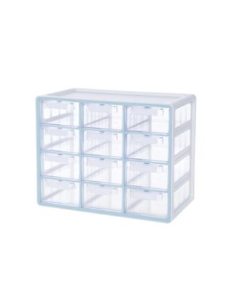12-Drawer Stackable Organizer for Hardware Beads Craft Storage