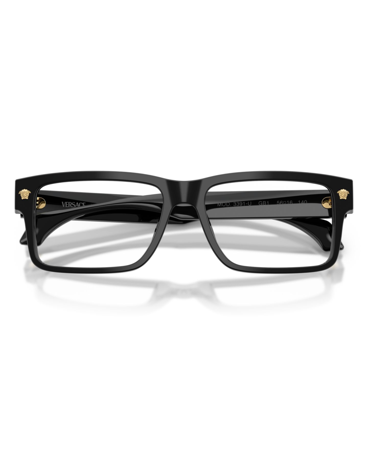 Мужские очки Versace Man Rectangle Plastic VE3391U Eyeglasses, цвет: Чёрный — фото 3