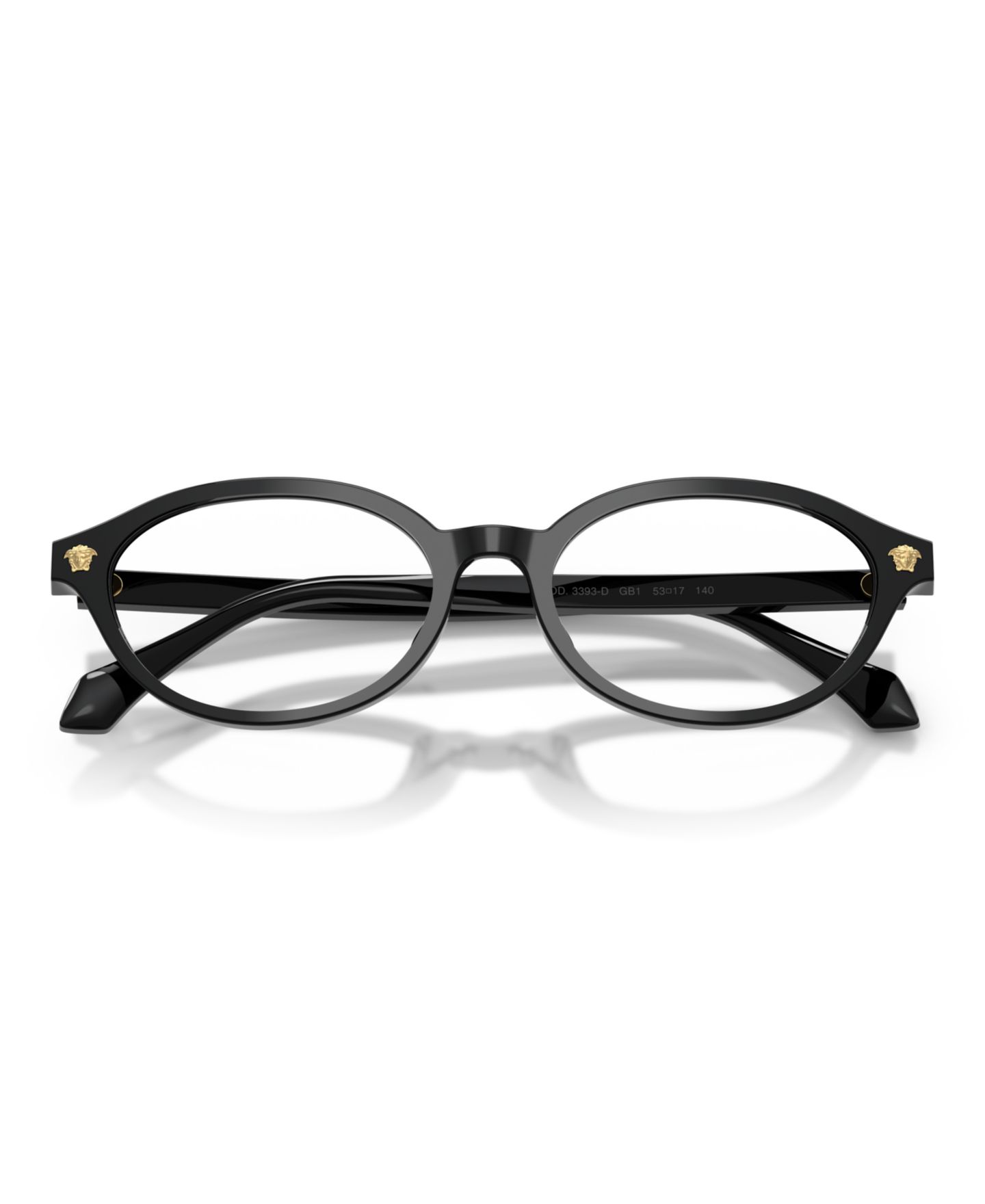 Женские очки Versace Woman Oval Plastic VE3393D Eyeglasses, цвет: Чёрный — фото 3