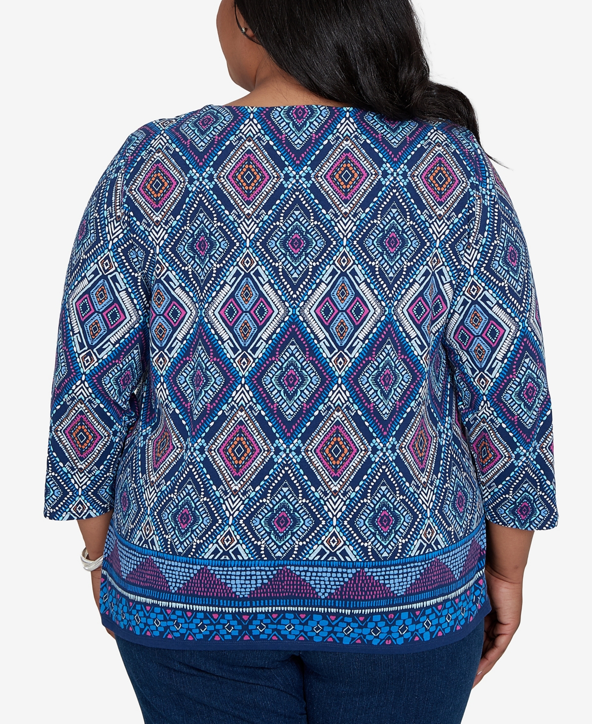 Alfred Dunner Plus Kaleidoscope Print Knit Top