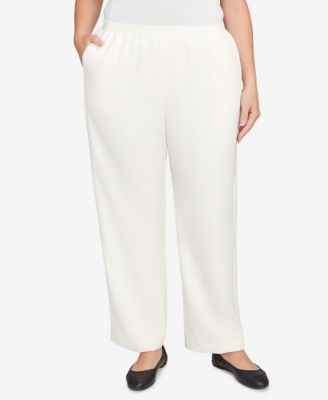Plus Size Colored Pull-On Pants
