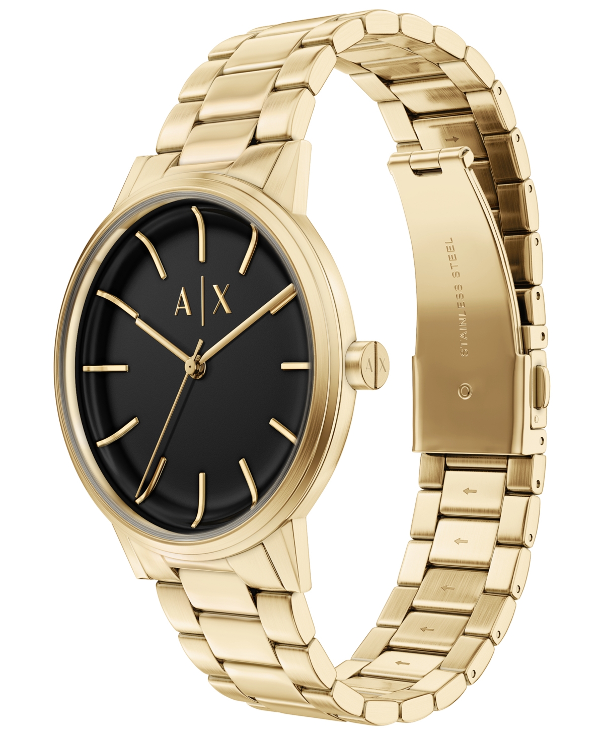 Armani Exchange Men's Na Quartz Gold Stainless Steel Watch 42mm