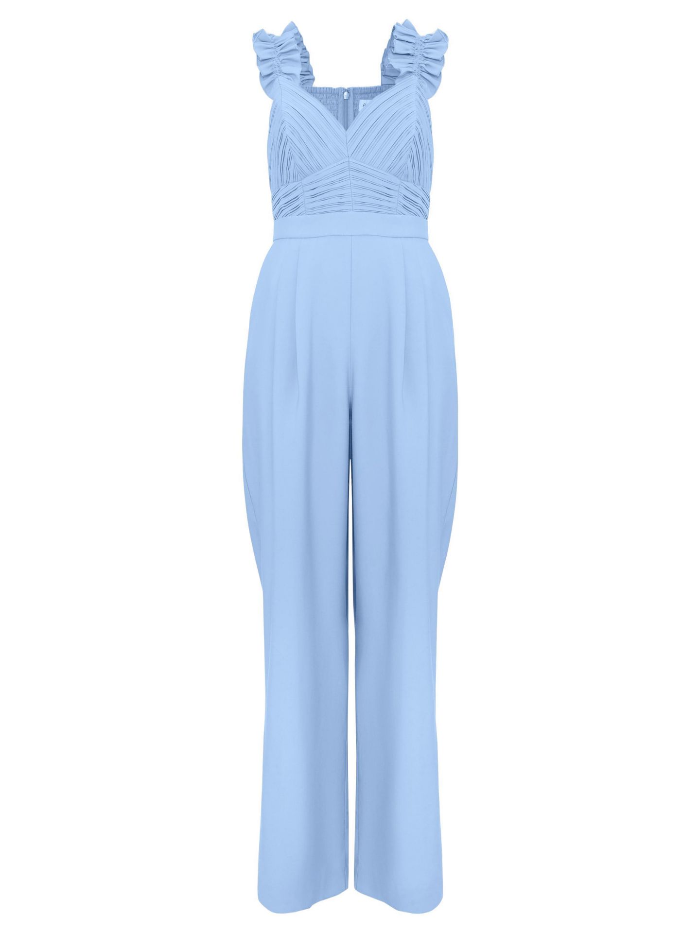 Женский комбинезон Phase Eight Moira Ruffle Sleeve Jumpsuit, цвет: Синий — фото 2