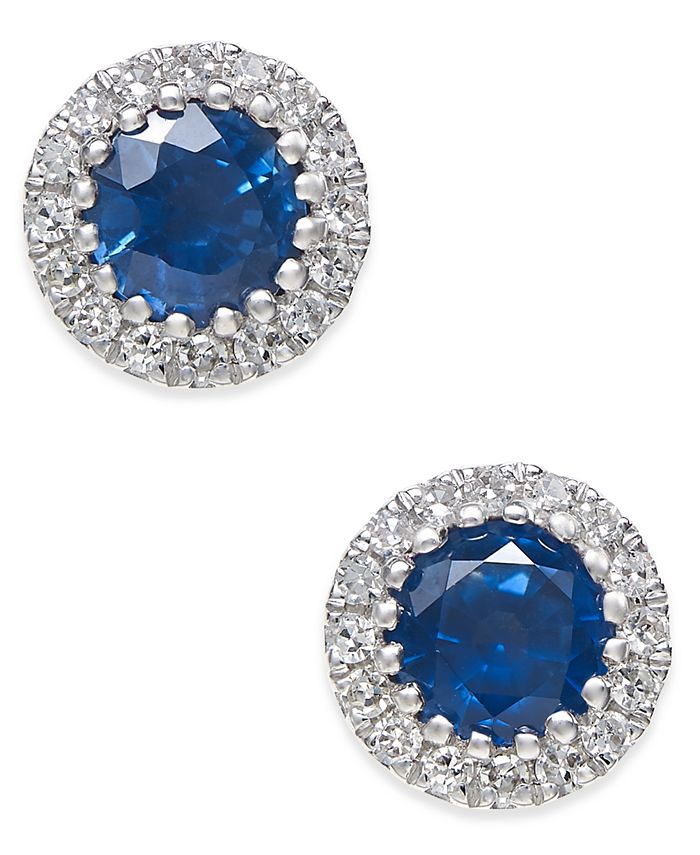 Macy's blue sapphire earrings store
